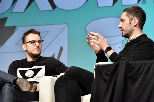Instagram Founders Kevin Systrom and Mike Krieger during the 2019 SXSW in Austin, Texas.