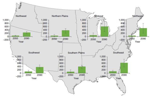 The calculated per capita value of reducing emissions, in terms of economic damages avoided.