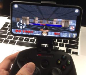<em>Doom</em> running on a modern iOS device, years after official support ended.