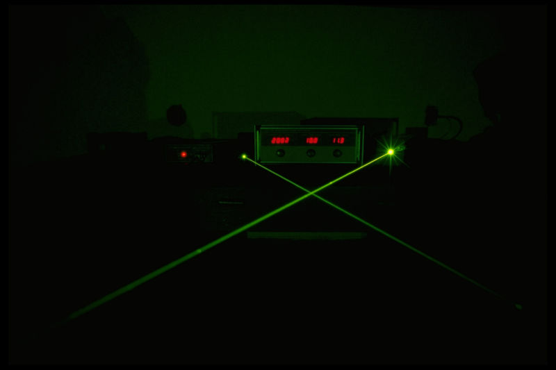 Laser beams illuminating unit of Diode Pumped Green Laser.