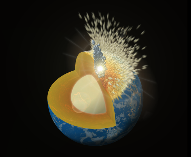 Impact that formed the Moon might have splashed into Earth’s magma ...