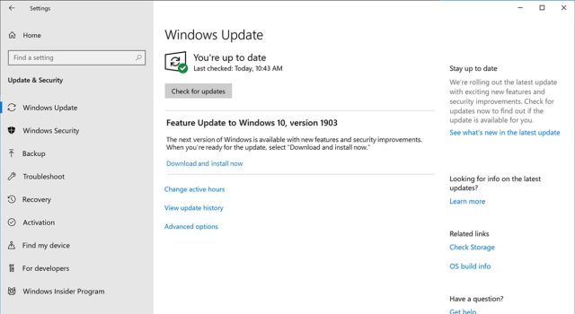 With a separate option to download and install the feature update, Windows Update should become much less surprising.