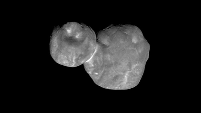 Image of the object of the Kuiper belt, showing its two distinct lobes.