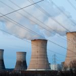 Cooling towers at Three Mile Island.