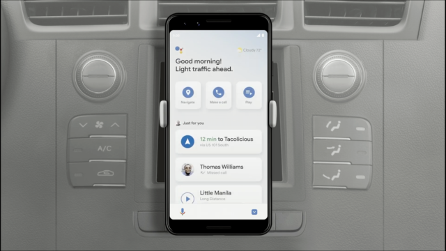 What Google Assistant's new driving mode will look like.