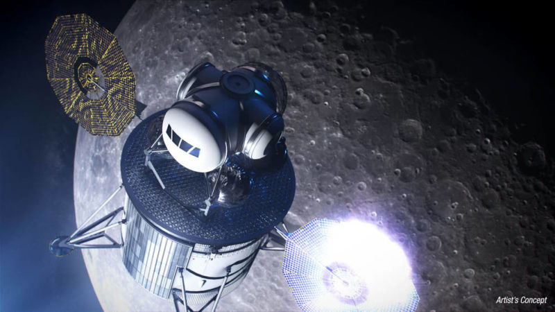 Artist's concept of a lunar lander.