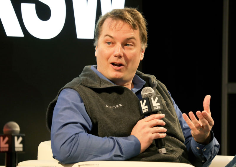 AUSTIN, Texas - MARCH 09: Chris Urmson speaks at the featured session: Autonomous Cars: When is the Future? with Malcolm Gladwell and Chris Urmson at the 2019 SXSW Conference and Festivals at the Austin Convention Center on March 9, 2019 in Austin, Texas. (Photo by Samantha Burkardt / Getty Images for SXSW)