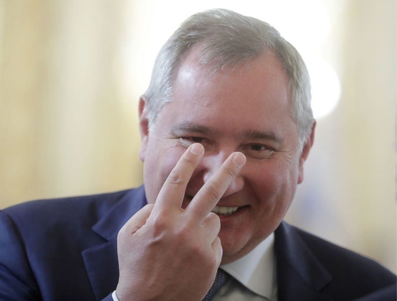 Roscosmos Head Dmitry Rogozin before Russian-Chinese talks at the Moscow Kremlin in June.