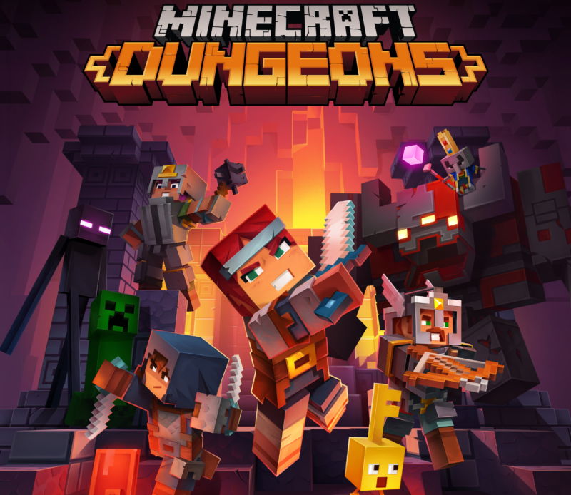 Promotional image for video game Minecraft Dungeons.