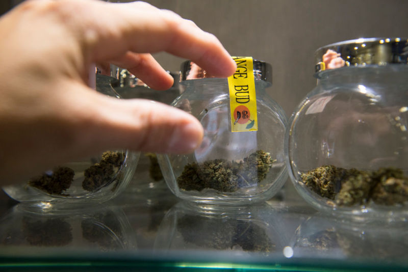 Cannabis legal for sale in a tobacco in Italy. 