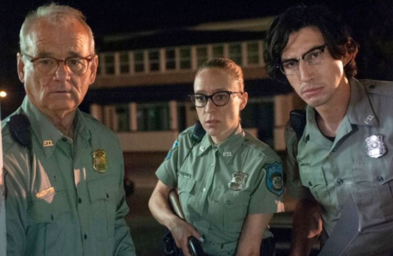 Bill Murray, Chloë Sevigny, and Adam Driver star in Director Jim Jarmusch's <em>The Dead Don’t Die</em>.”><figcaption class=