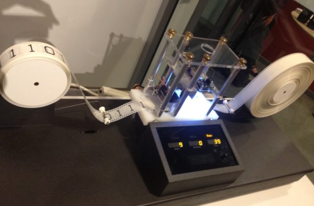 Model of a basic Turing machine, part of the Go Ask Alice exhibit at the Harvard Collection of Historical Scientific Instruments.