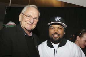 Lee Lacocca, former Chrysler Chairman and musician-actor Ice Cube at Spike TV's AutoRox in Las Vegas, Nevada on April 7, 2006. AutoRox, hosted by Ice Cube, honors car innovation and airs on Spike TV on April 18, 2006