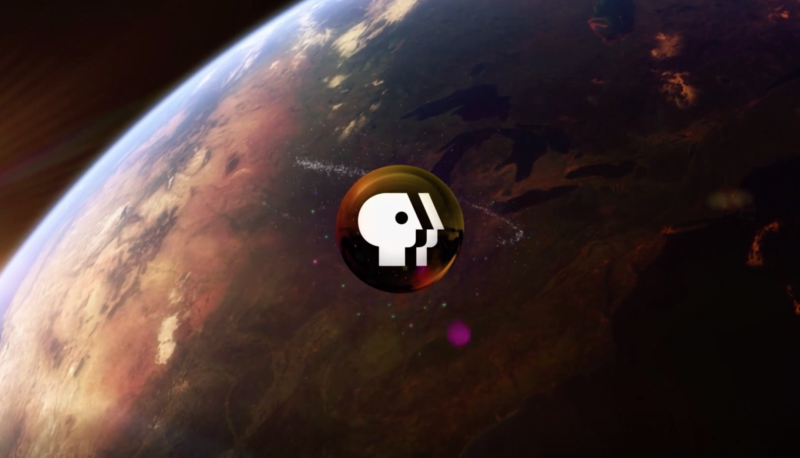 Image of a far-off planet with the PBS logo superimposed.