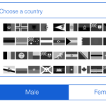 Choosing your country brings up this view, where you have to choose by flag. But the the flags are in black and white, which makes selecting one surprisingly difficult.