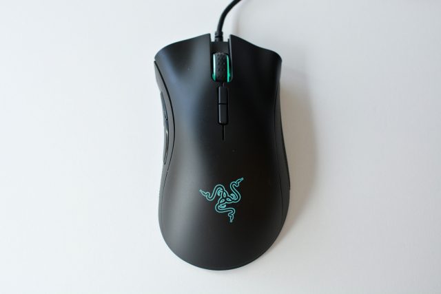 The Razer Deathadder gaming mouse.