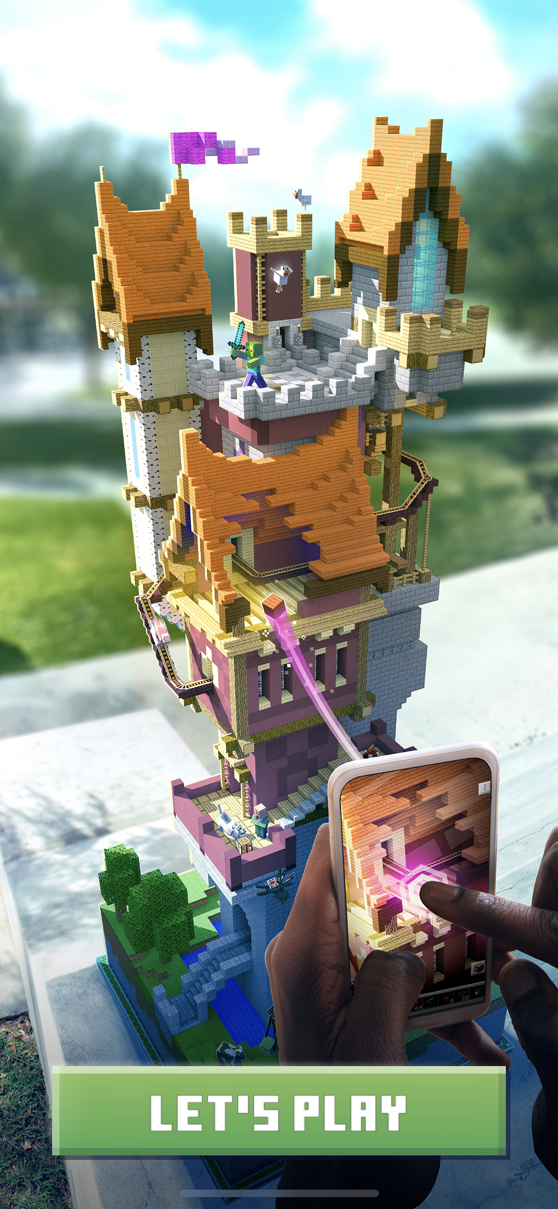 Minecraft Earth's closed beta: This augmented reality needs more augmenting