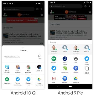 Pictures of the share sheet.