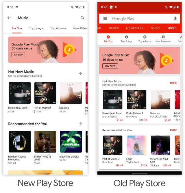 Google Play website gets its first redesign in years, looks like a big app