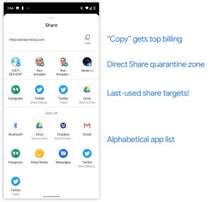 Pictures of the share sheet.