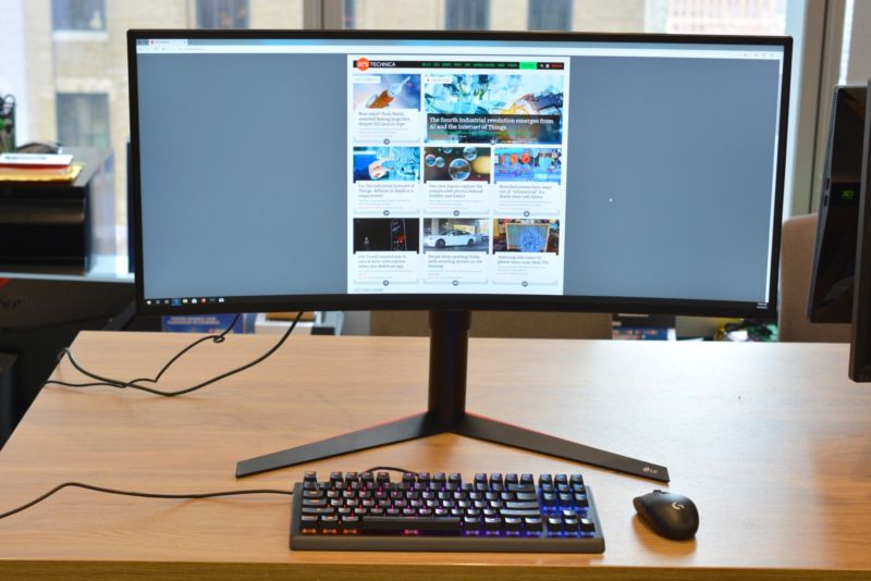 The LG 34GK950F, our favorite ultrawide gaming monitor.