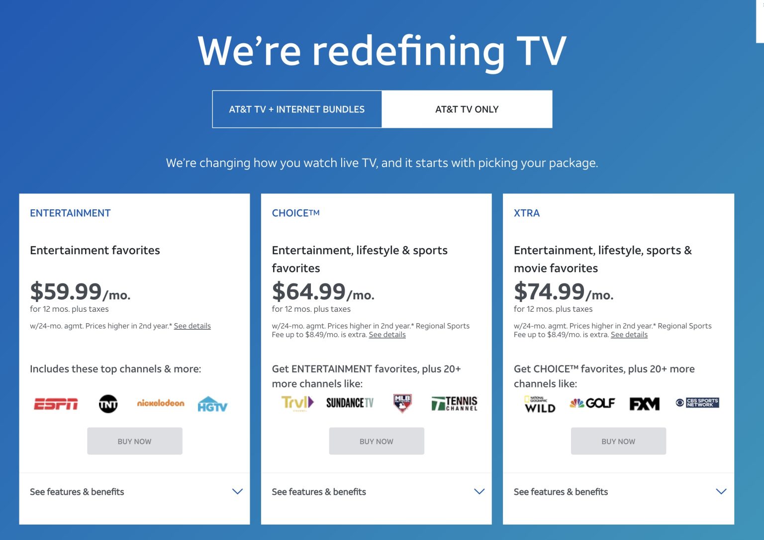 AT&T brings cable TV prices to online streaming with $135 monthly plan ...