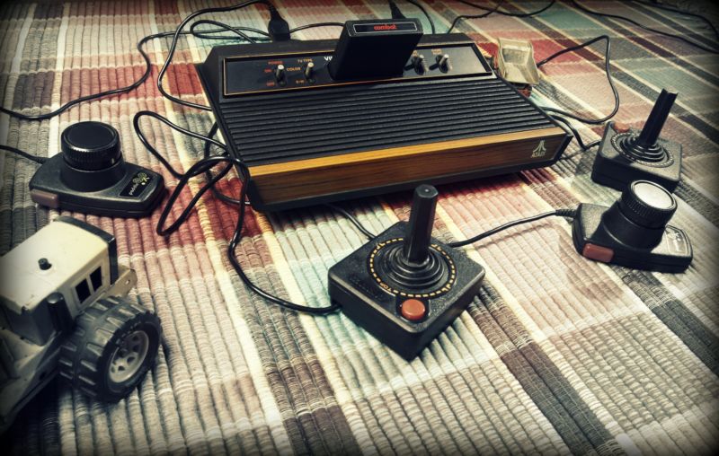 [UNVERIFIED CONTENT]    Atari CX2600A of the year 1980 manufactured in Hong Kong.