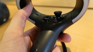 HTC Vive Cosmos controller up close.