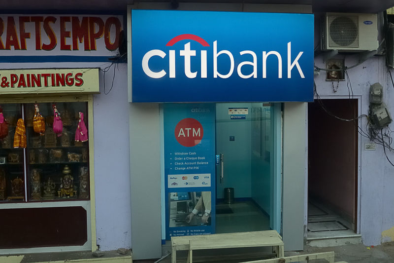 Streetside Citibank ATM.
