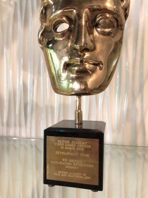Image of BAFTA award and plaque