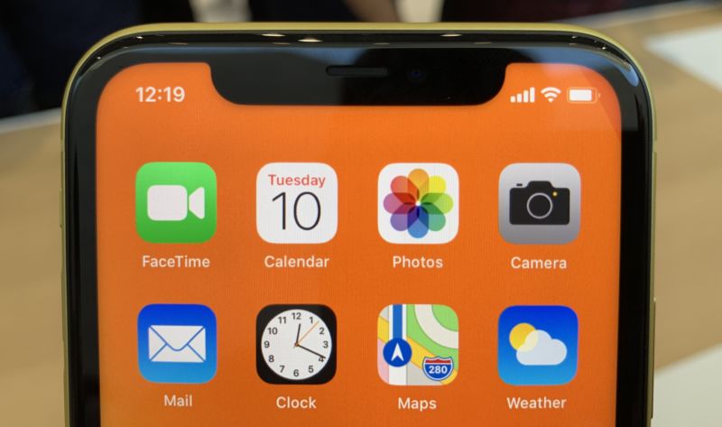 The just-announced iPhone 11 running iOS 13.