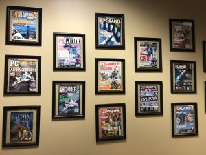 More magazine covers on wall