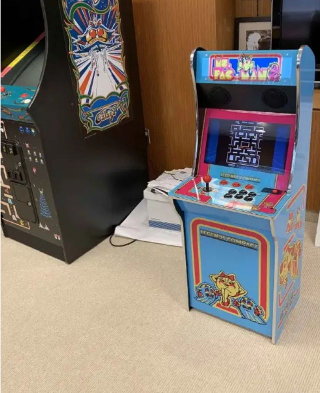 This AtGames prototype cabinet was at the heart of a legal battle over the rights to <em>Ms. Pac-Man</em>.