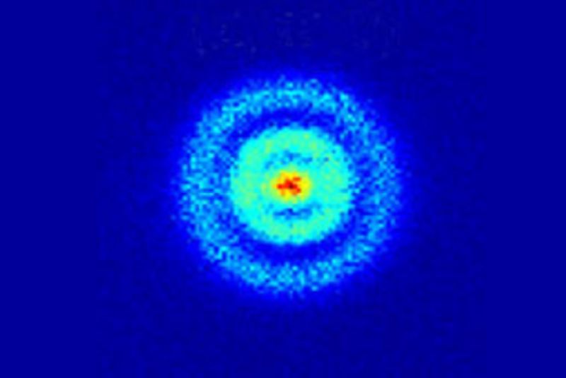 Image of a hydrogen atom's electron orbitals taken with a quantum microscope in 2013. Physicists have been trying to resolve conflicting experimental results, using hydrogen atoms, on the proton's radius for nearly a decade.