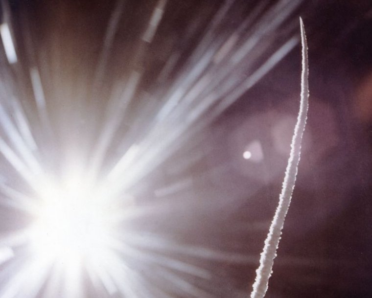 An X-15 contrail after launch.