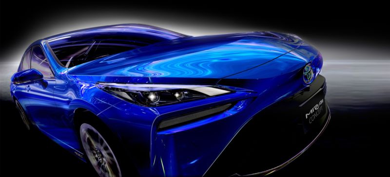 Toyota wouldn't let us take photos of the Mirai, but it shared these images.