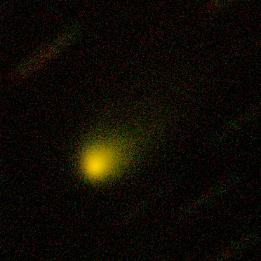 An image of 2I/Borisov taken with red and green filters in early September.