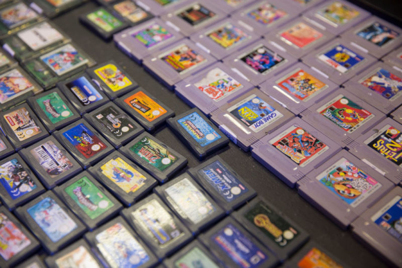 Console game cartridges at RAGE, Record Art Game Emporium, on April 4, 2017, in Dublin, Republic of Ireland. (photo by Sam Mellish / In Pictures via Getty Images Images)