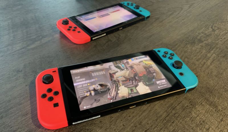 Overwatch running on the Nintendo Switch.