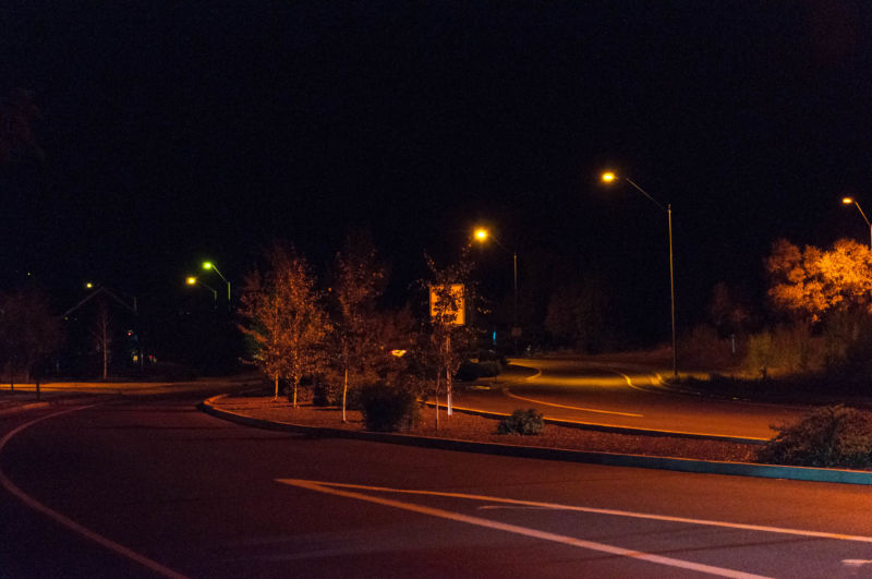 A couple different types of dark-sky-friendly LED streetlights.