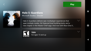 Screenshot of game-streaming service.