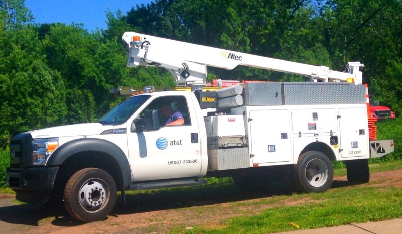 An AT&T repair truck.