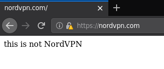 Un sitio criptográficamente hacerse un imitador utilizando NordVPN