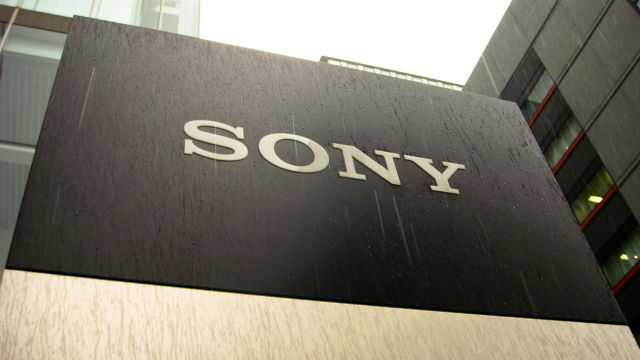 A Sony sign at a company HQ