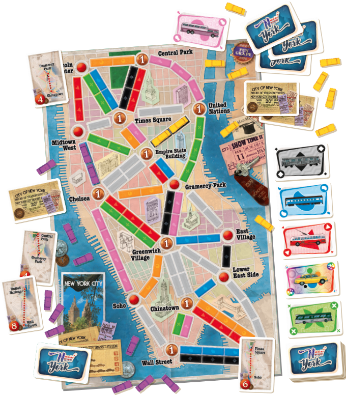  Ticket to Ride France + Old West Board Game EXPANSION