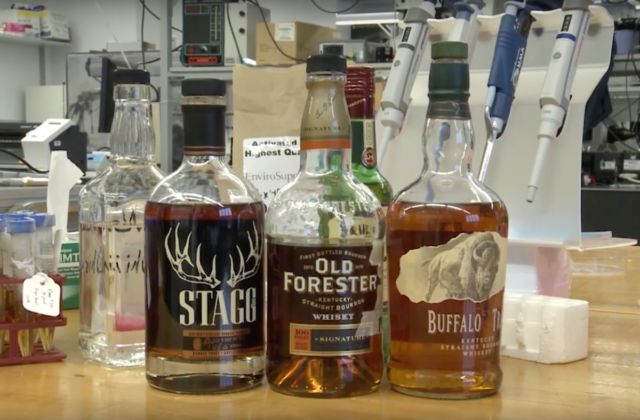 A sampling of the whiskeys used in the experiments.