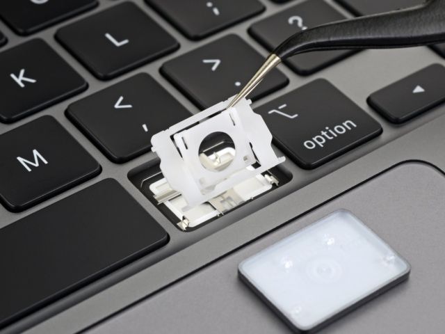Remove the scissor switch on newer keyboards.