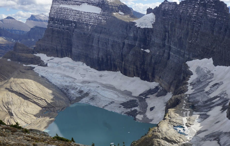 Image of a small glacier.