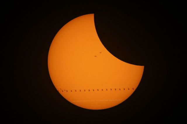 The solar eclipse and ISS transit back in August of 2017.