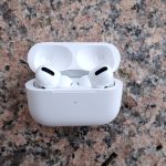 AirPods Pro inside an open case.